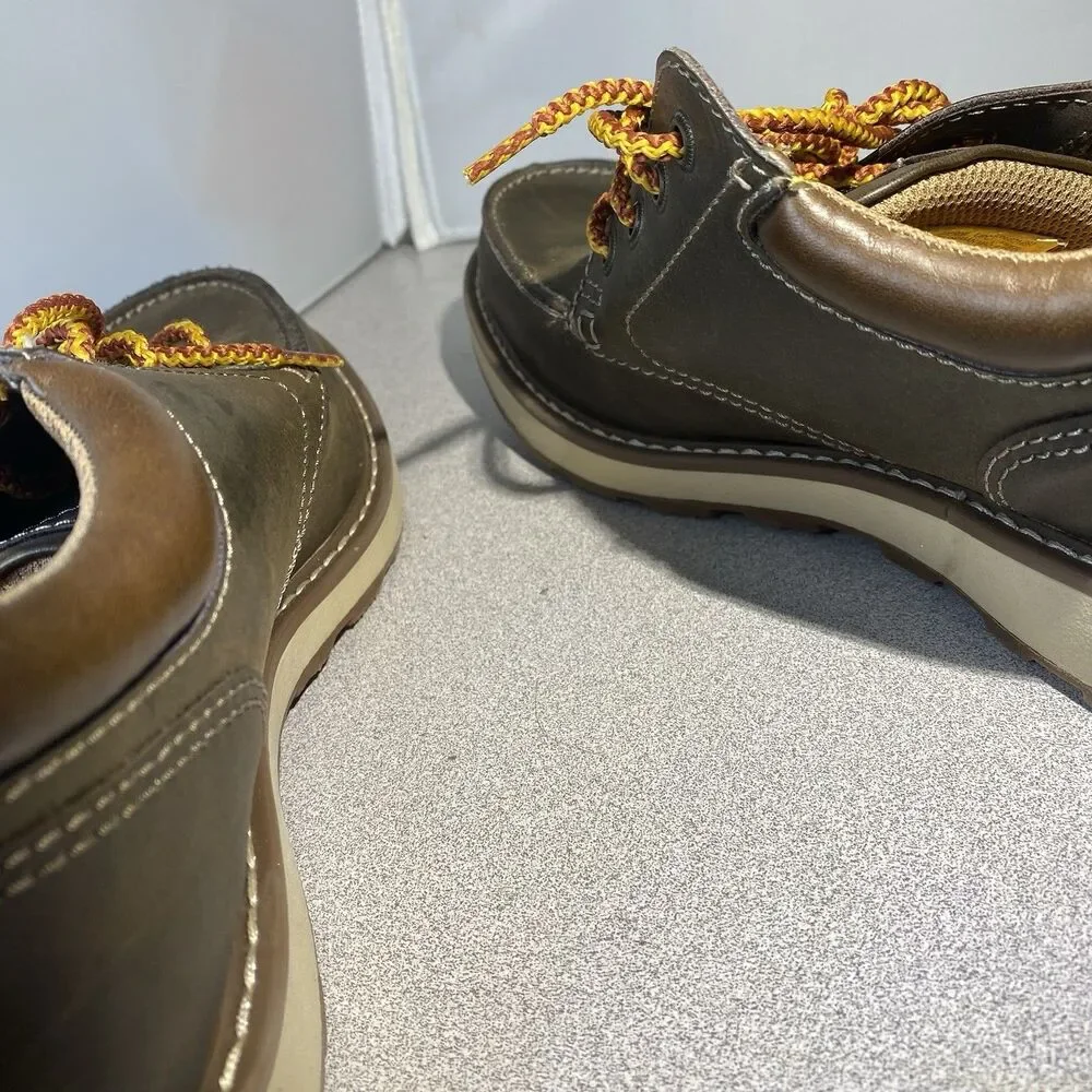Men 9.5 Earth Spirit Shoes Brown Tie Up Casual Or Dress Emery Gelron Cushion
